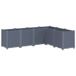 vidaXL Jardinière gris 160x120x53 cm polypropylène