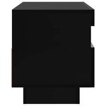 vidaXL Meuble TV avec lumières LED noir brillant 80x35x40 cm