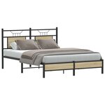 vidaXL Cadre de lit sans matelas chêne sonoma 137x190 cm