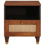 vidaXL Cabinet de chevet avec tiroir 2 Pièces Marron 40 x 33 x 46 cm