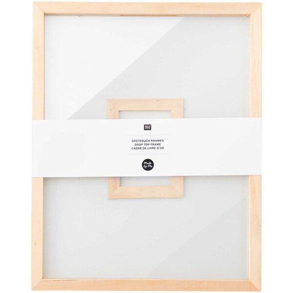 Livre d'or cadre bois naturel - 24 x 30 cm
