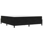 vidaXL Cadre de lit Noir et blanc et noir 180 x 200 cm Velours