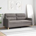 vidaXL Canapé à 2 places Taupe 140 cm Tissu