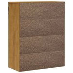 vidaXL Dessus pour buffet haut avec porte vitrée FLAM bois massif pin