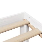 vidaXL Cadre de lit et tête de lit blanc 200x200 cm bois de pin massif