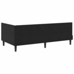 vidaXL Cadre de lit d'angle avec matelas Noir 100 x 200 cm Velours