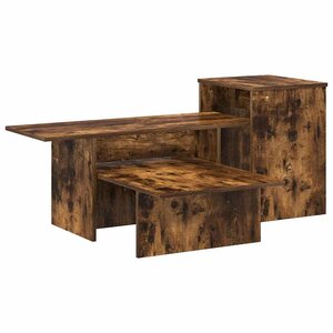 vidaXL Table console Chêne fumé 91 5 x 35 x 38 5 cm Bois d'ingénierie