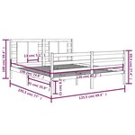 vidaXL Cadre de lit bois de pin massif 120x190 cm petit double
