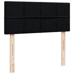 vidaXL Sommier à lattes de lit avec matelas noir 120x190 cm tissu