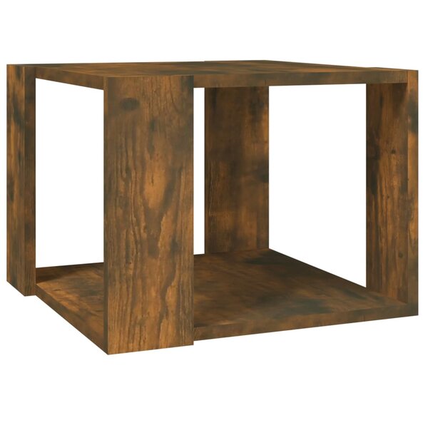 vidaXL Table basse Chêne fumé 40x40x30 cm Bois d'ingénierie
