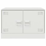 vidaXL Table basse blanc 67x50x44 cm acier