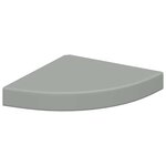 vidaXL Étagères d'angle flottantes 4 Pièces gris 25x25x3 8 cm MDF