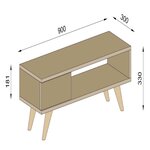 Homemania Meuble TV Maya 90x30x33 cm Noyer