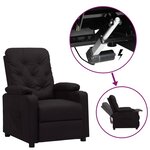 vidaXL Fauteuil Noir Similicuir