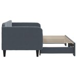 vidaXL Lit de jour avec gigogne sans matelas gris foncé 90x200 cm