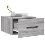 vidaXL Table de chevet murale sonoma gris 35x35x20 cm