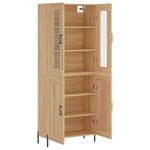 vidaXL Buffet haut Chêne sonoma 69 5x34x180 cm Bois d'ingénierie