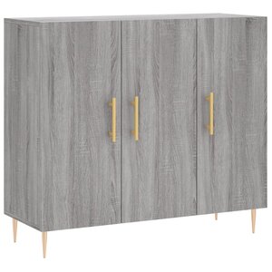 vidaXL Buffet sonoma gris 90x34x80 cm bois d'ingénierie