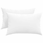 vidaXL Coussins de canapé 2 Pièces Blanc 60 x 40 cm tissu