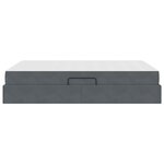 vidaXL Lit avec rangement et matelas Gris foncé 140 x 200 cm Velours