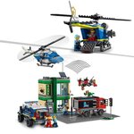 Lego 60317 city la course-poursuite de la police a la banque  jouets drone et 2 camions pour enfants +7 ans  sets d'aventures
