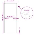 vidaXL Store enrouleur de douche avec cassette largeur du tissu 86 cm