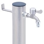 vidaXL Colonne à eau de jardin 40 cm acier inoxydable rond