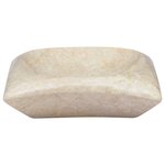 vidaXL Lavabo Crème 50x35x10 cm Marbre