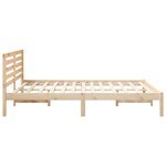 vidaXL Cadre de lit Marron 140 x 200 cm Bois massif en pin