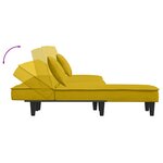 vidaXL Chaise longue jaune velours