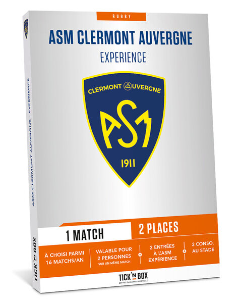 Coffret cadeau - TICKETBOX - ASM Clermont Auvergne - Expérience
