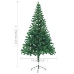 vidaXL Arbre de Noël artificiel pré-éclairé/boules 150 cm 380 branches
