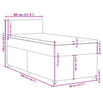 vidaXL Sommier à lattes de lit avec matelas Bleu 80x200 cm Tissu