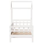 vidaXL Lit de jour avec toit sans matelas blanc 80x200 cm bois massif