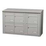 Bloc collectif leabox.com  3x2  grade 3  simple face  Extérieur  fixation murale   Gris agate RAL 7038 finition brillante