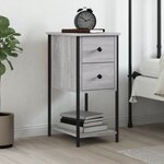 vidaXL Table de chevet sonoma gris 32x42x70 cm bois d'ingénierie