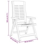 vidaXL Chaises inclinables de jardin lot de 2 Plastique Moka