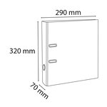 Classeur à levier PVC A4 dos de 70mm. - Vert x 10 EXACOMPTA