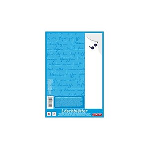 herlitz Bloc de papier buvard au format A4, 80 g/m2, blanc