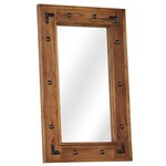 vidaXL Miroir Bois d'acacia massif 50 x 80 cm