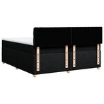 vidaXL Sommier à lattes de lit avec matelas Noir 200x200 cm Tissu