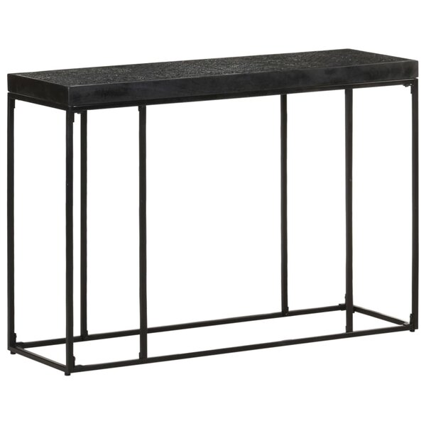 vidaXL Table console Noir 110x35x76 cm Bois d'acacia et de manguier