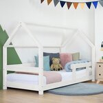 Lit cabane enfant TERY 120 x 200 Blanc