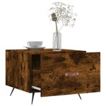 vidaXL Tables basses 2 Pièces chêne fumé 50x50x40 cm bois d'ingénierie