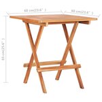 vidaXL Ensemble de bistro 3Pièces avec coussins crème Bois de teck massif