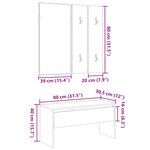 vidaXL Ensemble de meubles de couloir vieux bois bois d'ingénierie