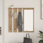 vidaXL Porte-manteau mural chêne artisanal 84 x 10 x 80 cm
