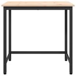 vidaXL table Naturel 80 x 50 x 77 cm Bois d'ingénierie et acier