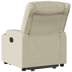vidaXL Fauteuil inclinable électrique crème similicuir