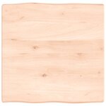 vidaXL Dessus de table bois massif non traité bordure assortie